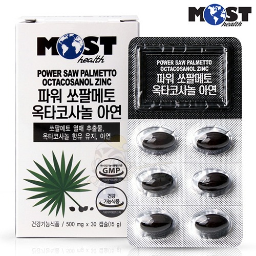 [모스트] 파워 쏘팔메토 옥타코사놀 아연 / (500mg*30캡슐)