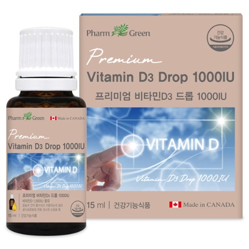 [팜그린] 프리미엄 비타민D3 드롭 1000IU / 15ml