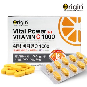 [오리진] 활력 비타민C 1000 90정 / 1ea 면역엔중성화비타민C_하루1정(3개월분)