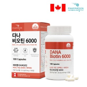 [파마젠] 다나 비오틴 6000 100캡슐 / 1ea 수용성비타민