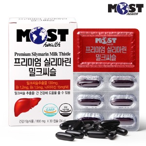 [모스트] 프리미엄 실리마린 밀크씨슬 / 800mg x 30캡슐 (1개월분) 간건강