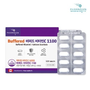 [파마젠] 버퍼드 비타민C 1,100㎎ 120정 / 1ea 중성화된비타민C