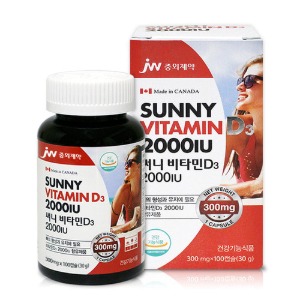 [JW중외제약] 써니 비타민D3 2000IU (300mg x 100캡슐)